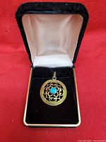 Pendant inside open presentation box