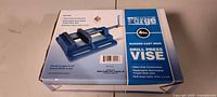 Front of unopened Central Forge 4" drill press vise box