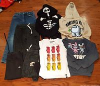 All clothing items laid out