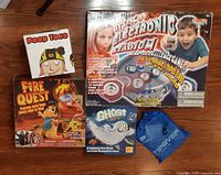 All five game boxes displayed