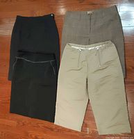 All four garments laid out