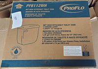 Sealed box showing ProFlo branding and model PF6112WH