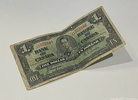 Obverse showing King George VI, serial number, signatures