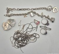 All jewellery pieces laid out