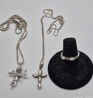 Two necklaces and ring overview