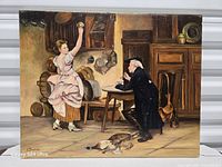 Front view of painting showing entire artwork and subject matter