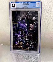 Front view of CGC-slabbed Gargoyles #1 showing grade 9.8 and cover art