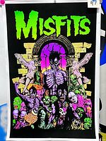 Full view of Misfits 23x35 blacklight flocked poster