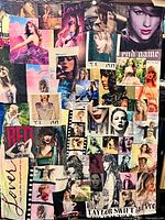 Full view of Taylor Swift collage blanket showing overall design and size