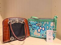 Both Brighton bags side by side for scale and pattern view