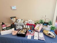 Overview of entire lot arranged on table