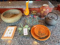 Group shot showing all main items on countertop