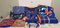 All ten University of Florida Gators items laid out together