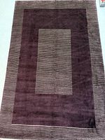 Full view of rug displaying overall color, pattern and size