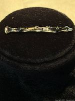 Sterling silver elephant brooch pin front view