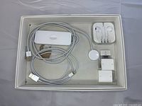 Entire bundle arranged in box showing all accessories