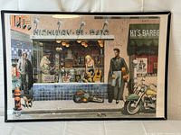 Full view of framed puzzle showing entire scene