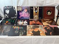 All 12 record sleeves displayed, showing front artwork