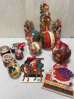 Group shot of entire lot showing all ornaments