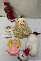 All six ornaments laid out for overview