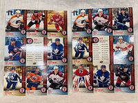 Both uncut sheets side by side showing full layouts and player selection