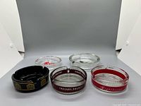 All five ashtrays front view