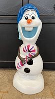 Front view of Olaf blow mold unlit