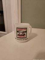 Front view showing Champlain District Boy Scouts graphic