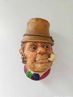 Front view of Bossons Irish Paddy head plaque showing facial detail, hat and pipe