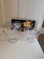 Both glass bowls and original box