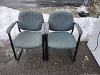 Front view of both office chairs side by side