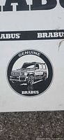 Brabus branded box graphic showing G-Class