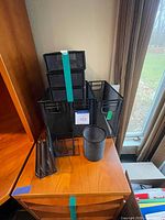 All pieces grouped on desk showing overall set