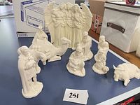 Group view of all nativity figurines
