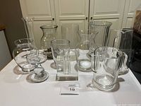 Group shot of all 11 clear glass pieces