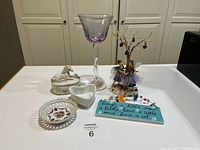 Group view of all six decor items