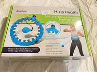 Front of retail box showing product name and image of hoop