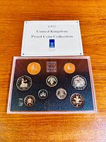Full view of sealed proof coin set and paperwork