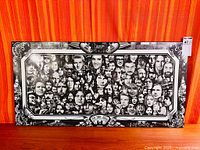 Full view of poster showing collage and mounting