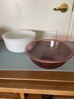 Top view of both bowls showing color and size contrast