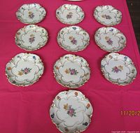 All ten plates arranged front view