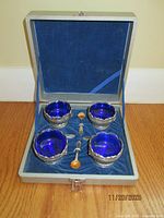 Closed fitted case showing set layout