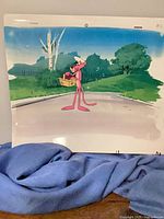 Front view of cel showing full scene