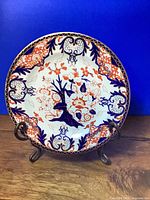 front view of Royal Crown Derby plate showing Kings Pattern 383 decoration