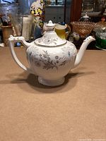 Right-side view of Coalport My Fair Lady bone china teapot