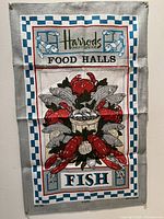 Full view of Harrods Knightsbridge Food Halls Irish linen tea towel
