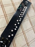 Full view showing keys, strings and painted motif