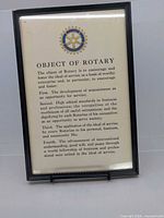 Full view of framed Object of Rotary print