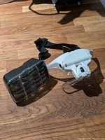 Head-mounted magnifier with case closed