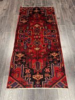 Full view of entire rug laid flat on floor